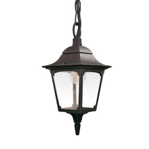 Pendul exterior Elstead CHAPEL metal, sticla, negru, transparent, E27, IP44 - CP9-BLACK