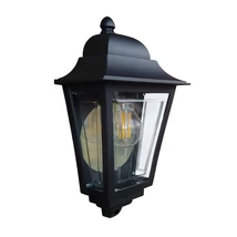 Aplica de perete exterioara Elstead metal, plastic, negru, transparent, E27, IP44 - ELS-DECO-LANE7-BLACK