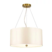 Pendul Elstead PEARCE metal, matase, alama, alb, E27 - DL-PEARCE18-3LT-IV-AB