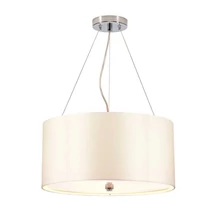 Pendul Elstead PEARCE metal, matase, crom, alb, E27 - DL-PEARCE18-3LT-IV-PC