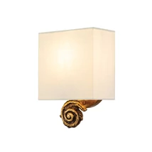 Aplica de perete Elstead SWIRL metal textil auriu alb E27 - FB-SWIRL-1S-G