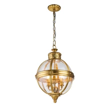 Pendul Elstead ADAMS metal, sticla, alama, transparent, E14 - FE-ADAMS-3P-BB