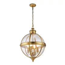 Pendul Elstead ADAMS metal, sticla, alama, transparent, E14 - FE-ADAMS-4P-BB