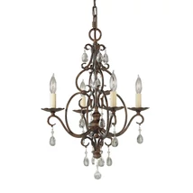 Candelabru Elstead CHATEAU metal, cristal, bronz, E14 - FE-CHATEAU4