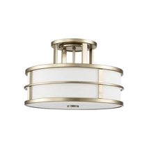 Plafoniera Elstead FUSION metal, sticla, alama, alb, E27 - FE-FUSION-SF-PNBR