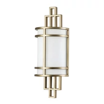 Aplica de perete Elstead FUSION metal, sticla, alama, alb, E27 - FE-FUSION1-PNBR