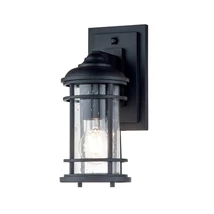 Aplica de perete exterioara Elstead LIGHTHOUSE metal, sticla, negru, transparent, E27, IP44 - FE-LIGHTHOUSE2-S-BLK