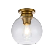Plafoniera Elstead TABBY metal, sticla, alama, transparent, E27 - FE-TABBY-F-BB