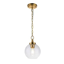 Pendul Elstead TABBY metal, sticla, alama, transparent, E27 - FE-TABBY-P-S-BB