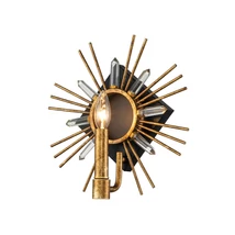 Aplica de perete Elstead SUN KING metal, cristal, auriu, E14 - GN-SUN-KING-1-G