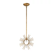 Pendul Elstead SUN KING metal, cristal, auriu, E27 - GN-SUN-KING-P-G