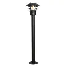 Lampadar exterior Elstead HELSINGOR metal sticla negru transparent E27 IP44 - HELSINGOR-PIR-BOL-BK