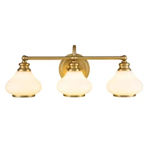Aplica de perete pentru baie Elstead AINSLEY metal, sticla, alama, alb, G9, IP44 - HK-AINSLEY3-BATH-BB