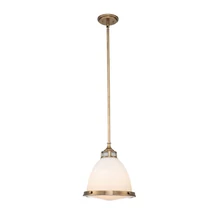 Pendul Elstead AMELIA metal, sticla, alama, alb, E27 - HK-AMELIA-P-M-HB