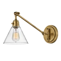 Aplica de perete  Elstead metal, sticla, alama, transparent, E27 - ELS-HK-ARTI-1W-HB-CG