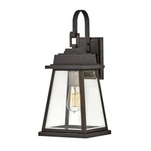 Aplica de perete exterioara Elstead BAINBRIDGE metal, sticla, bronz, transparent, E27, IP44 - HK-BAINBRIDGE-M-OZ