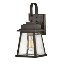 Aplica de perete exterioara Elstead BAINBRIDGE metal, sticla, bronz, transparent, E27, IP44 - HK-BAINBRIDGE-S-OZ
