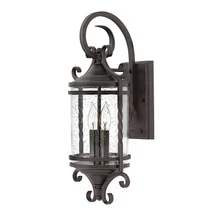 Aplica de perete exterioara Elstead CASA metal, sticla, negru, transparent, E14, IP44 - HK-CASA-M