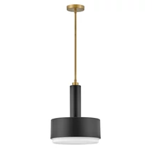 Pendul Elstead metal, sticla, negru, opal, E27 - ELS-HK-CEDRIC-P-M-BK