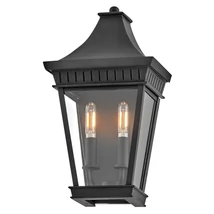 Aplica de perete exterioara Elstead metal, sticla, negru, transparent, E14, IP44 - ELS-HK-CHAPEL-HILL7-MB