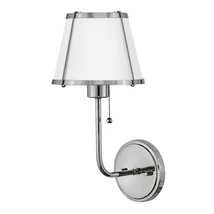 Aplica de perete  Elstead metal, nichel, alb, E27 - ELS-HK-CLARKE1-PN-WH