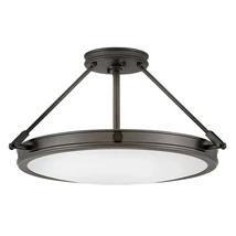 Plafoniera Elstead metal, sticla, negru, alb, E14 - ELS-HK-COLLIER-SF-M-BX