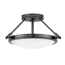 Plafoniera Elstead metal, sticla, negru, alb, E14 - ELS-HK-COLLIER-SF-S-BX