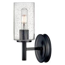 Aplica de perete  Elstead metal, sticla, negru, transparent, E27 - ELS-HK-COLLIER1-BX