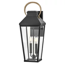 Aplica de perete exterioara Elstead metal, sticla, negru, bronz, transparent, E14, IP44 - ELS-HK-DAWSON-L