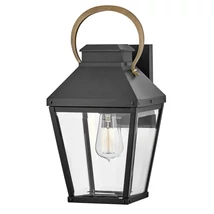 Aplica de perete exterioara Elstead metal, sticla, negru, bronz, transparent, E27, IP44 - ELS-HK-DAWSON-M