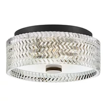 Plafoniera Elstead metal, sticla, negru, transparent, E27 - ELS-HK-ELLE-F-S-BK