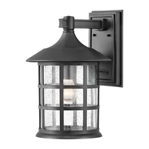 Aplica de perete exterioara Elstead FREEPORT metal, sticla, negru, transparent, E27, IP44 - HK-FREEPORT2-L-TBK