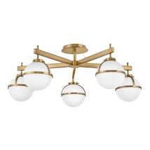 Plafoniera Elstead HOLLIS metal, sticla, alama, alb, E14 - HK-HOLLIS-5-O-HB