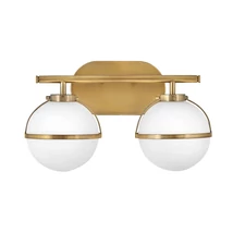 Aplica de perete pentru baie Elstead HOLLIS metal, sticla, alama, alb, E14, IP44 - HK-HOLLIS2-O-HB-BATH