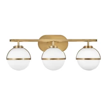 Aplica de perete pentru baie Elstead HOLLIS metal, sticla, alama, alb, E14, IP44 - HK-HOLLIS3-O-HB-BATH
