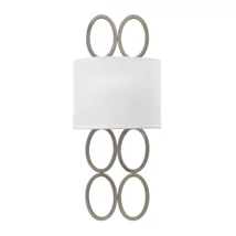 Aplica de perete Elstead JULES metal, panza, nichel, alb, E14 - HK-JULES2-BN