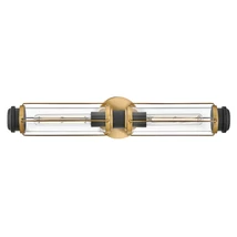 Aplica de perete de baie  Elstead metal, sticla, negru, alama, transparent, E27, IP44 - ELS-HK-MASTHEAD2-HBBK