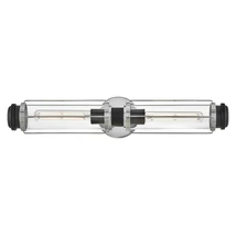 Aplica de perete de baie  Elstead metal, sticla, crom, negru, transparent, E27, IP44 - ELS-HK-MASTHEAD2-PCBK
