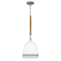 Pendul Elstead metal, ceramic, franghie, nichel, maro, alb, E27 - ELS-HK-NASH-P-AN