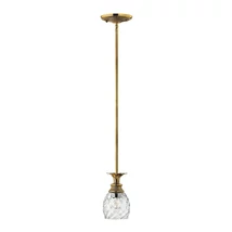 Pendul Elstead PLANTATION metal, sticla, alama, transparent, E27 - HK-PLANTATION-MP-BB