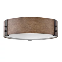 Plafoniera Elstead metal, lemn, sticla, maro, E14 - ELS-HK-SAWYER-F-M-SQ