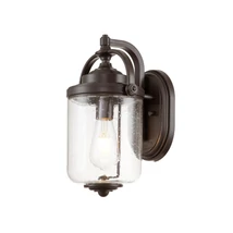 Aplica de perete exterioara Elstead WILLOUGHBY metal, sticla, bronz, transparent, E27, IP44 - HK-WILLOUGHBY-S-OZ