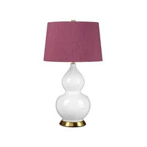 Veioza Elstead ISLA ceramica, metal, textil, alb, lila, E27 - ISLA-AB-TL-PURPLE