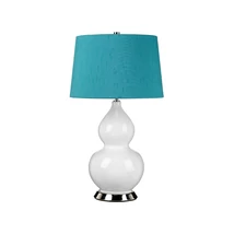 Veioza Elstead ISLA ceramica, metal, textil, alb, albastru verzui, E27 - ISLA-PN-TL-TEAL