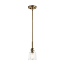 Pendul Elstead AIVIAN metal, sticla, alama, transparent, E27 - KL-AIVIAN-P-WBR