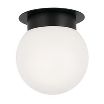 Plafoniera Elstead metal, sticla, negru, opal, E27 - ELS-KL-ALBERS-F-G-BK