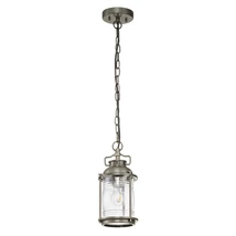 Pendul exterior Elstead ASHLAND BAY metal, sticla, bronz, transparent, E27, IP44 - KL-ASHLANDBAY8-S-BU