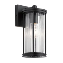 Aplica de perete exterioara Elstead BARRAS metal, sticla, negru, transparent, E27, IP44 - KL-BARRAS2-S-BK
