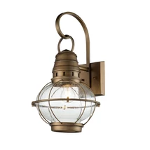 Aplica de perete exterioara Elstead BRIDGE POINT metal, sticla, alama, transparent, E27, IP44 - KL-BRIDGEPOINT-L-NBR