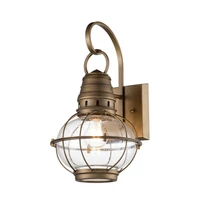 Aplica de perete exterioara Elstead BRIDGE POINT metal, sticla, alama, transparent, E27, IP44 - KL-BRIDGEPOINT-M-NBR